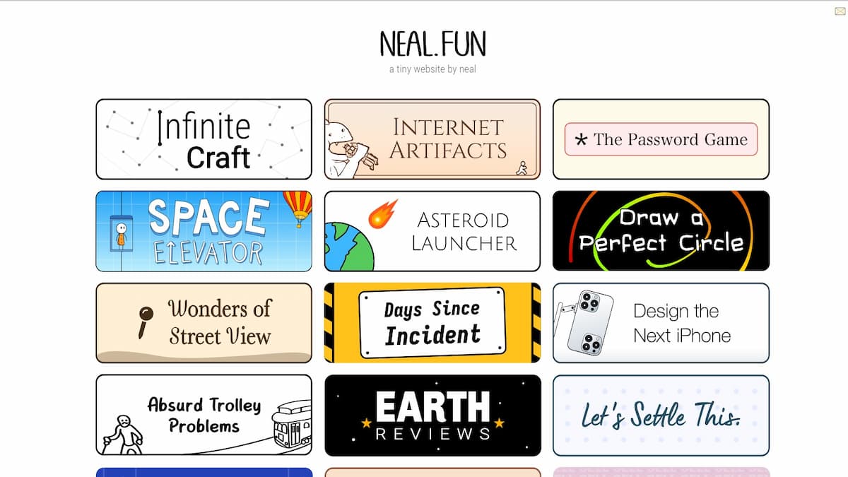 Neal Fun games featured